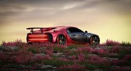 Luxury Car Landscape With Natural Landscape Images